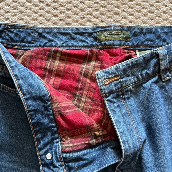 Eddie Bauer flannel lined jeans size 16 - Picture 2 of 5